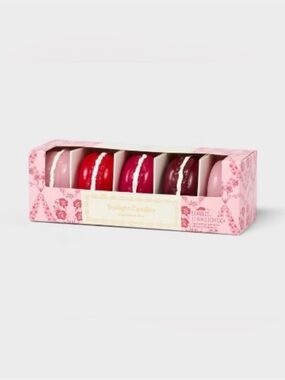 Threshold Pink & Red Macaron Tealight Candles - 5 Pack